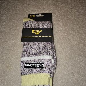 Dr. Martens Lavender and Light Yellow Casual Socks